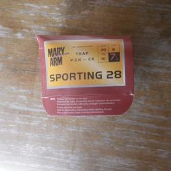 Cartouches MARY ARM SPORTING 28 calibre 20/70 28g n&deg;7/2  x25