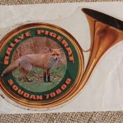 Autocollant chasse collectior , rallye , v&eacute;nerie, trompe de chasse