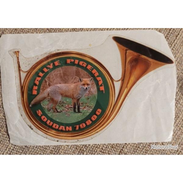 Autocollant chasse collectior , rallye , v�nerie, trompe de chasse