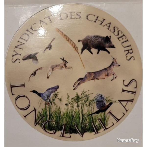 Autocollant chasse collectior , syndicat des chasseurs longevillais