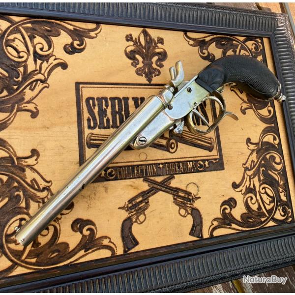 Rare pistolet "� l'�cossaise" juxtapos� cal. .380 - fabrication li�geoise - m�canique excellente