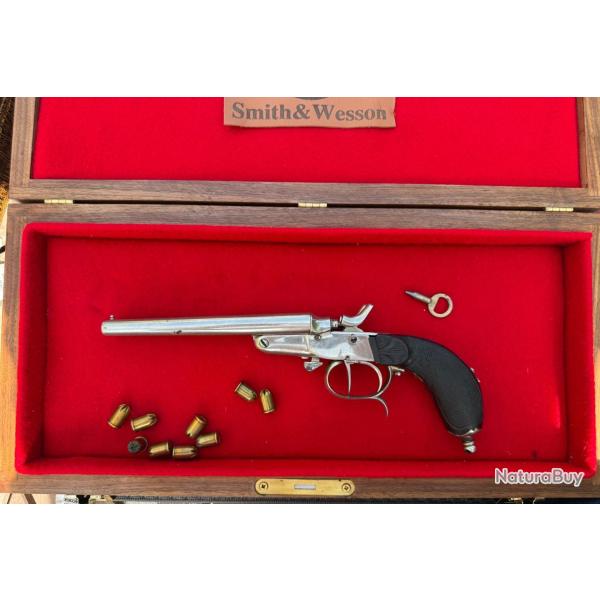 Rare pistolet "� l'�cossaise" juxtapos� cal. .380 - fabrication li�geoise - m�canique excellente