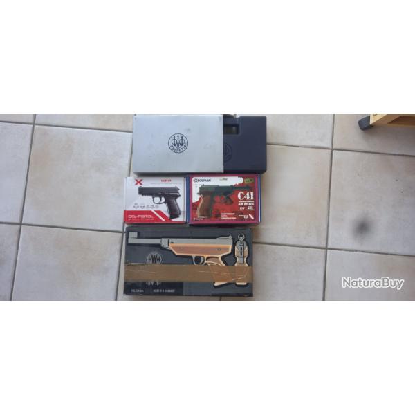 MALETTES ABS ARME DE POING BERETTA CHEETAH + 3 BOITES VIDES