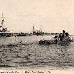 Carte Postale Marine de Guerre 'Alos&eacute;' Sous-Marin -N&deg;8014