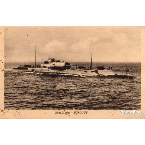 Carte postale Sous-Marin "SURCOUF" -N�8015