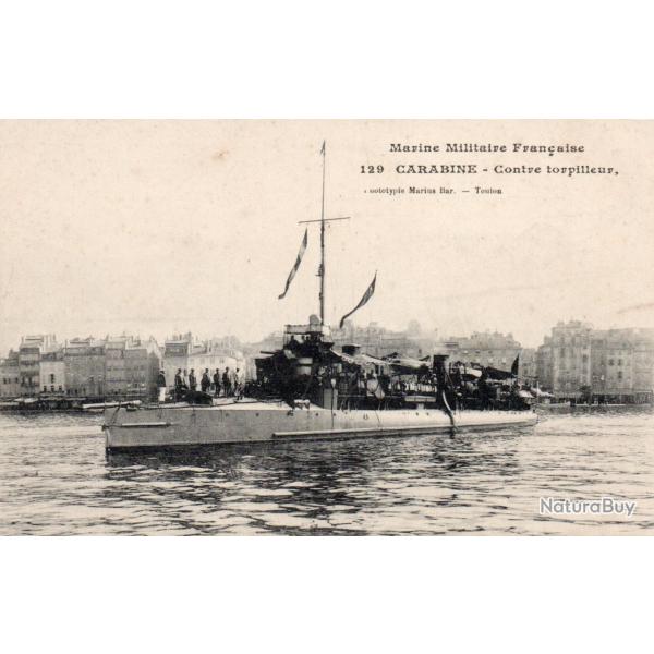 Carte postale Marine Militaire Fran�aise - Contre-torpilleur Carabine -N�8023