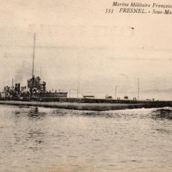 Carte Postale Ancienne - Marine Militaire Fran&ccedil;aise - Sous-Marin Fresnel -N&deg;8025