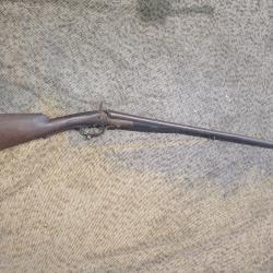 &eacute;pave de fusil Belge calibre 16 &agrave; canon en damas