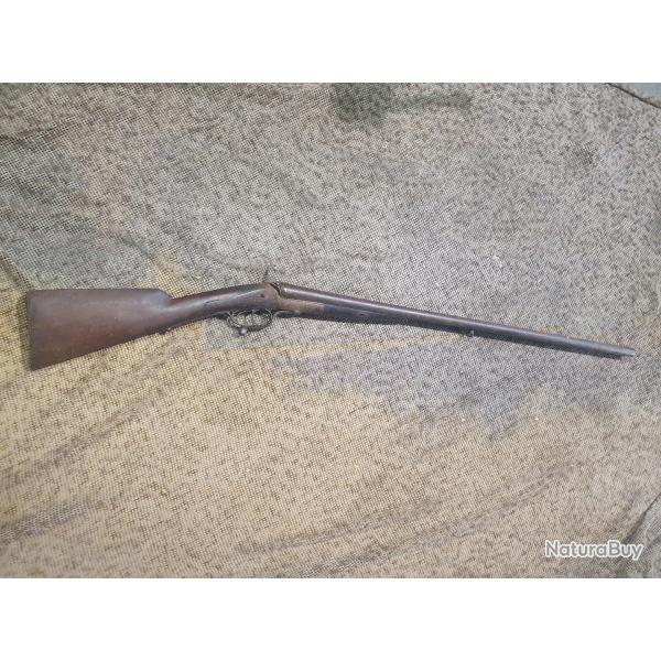 �pave de fusil Belge calibre 16 � canon en damas
