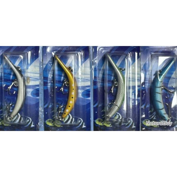 6 LEURRES INCURVES DOUBLE TRIDENTS