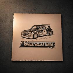 Miroir cuivr&eacute; Renault Maxi 5 Turbo 30cm - R5 GT Turbo rallye de Corse Groupe B