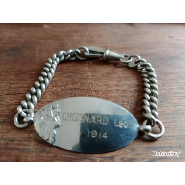 Gourmettes d'identification de poilu 1914 Versailles 955