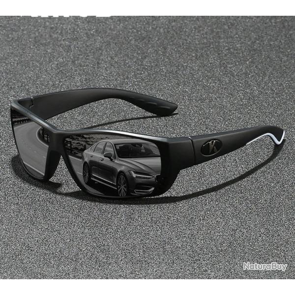 Lunettes Soleil Polaris�es UV400 Sport Cyclisme Randonn�e P�che Antireflet Homme Femme Durable Noir