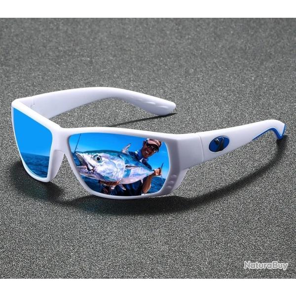 Lunettes Soleil Polaris�es UV400 Sport Cyclisme Randonn�e P�che Antireflet Homme Femme Durable Blanc