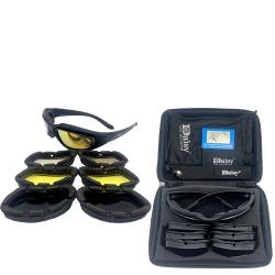 Lunettes Tactiques Polaris&eacute;es 4 Lentilles UV400 Chasse P&ecirc;che Randonn&eacute;e Moto Sport Protection Pro