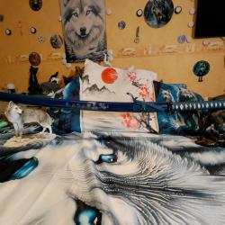 RARE KATANAS &Agrave;  LAME BLEU AIGUIS&Eacute; !!!!