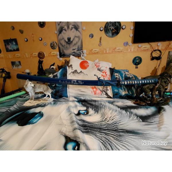RARE KATANAS �  LAME BLEU AIGUIS� !!!!