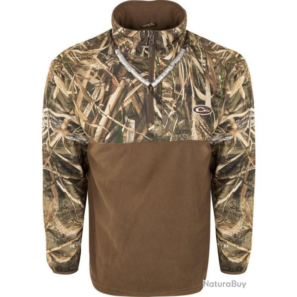 Drake Waterfowl Refuge Eqwader Veste 1/4 Zip Camouflage Realtree Max-5 - Chasse aux Canards M
