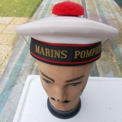 bachi l&eacute;gend&eacute; MARINS POMPIERS ,bas&eacute;s &agrave; MARSEILLE,bon &eacute;tat