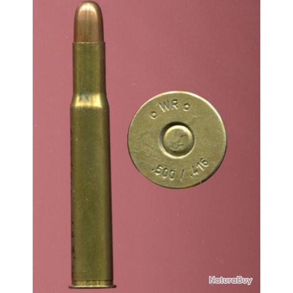 .500/416 NITRO EXPRESS - marquage : WR   .500/.416  -  balle cuivre arrondie - �tui de 82.1 mm