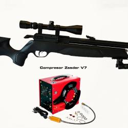 PACK-8 CARABINE + BIPIED ARROW + 3-9x40 MilDot Cal. 4,5 mm + (KIT Puissance) + Compresseur