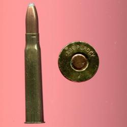 .369 Purdey - RARE - marquage : .369 PURDEY  K - &eacute;tui laiton de 68.5 mm - balle cuivre 1/2 blind&eacute;e