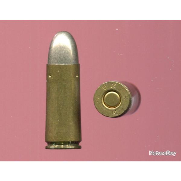 8 mm Bergmann N�4 Mle 1896 - RARE - marquage D.M. * K. * - balle nickel arrondie