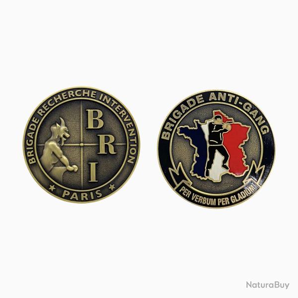 M�daille Coin M�tal Classique BRI