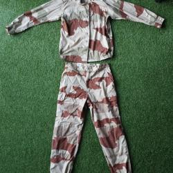 Ensemble tenue veste + pantalon treillis F2 camo sable arm&eacute;e fran&ccedil;aise