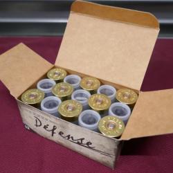 15 cartouches de defense JOCKER cal 12/50 a chevrotines 9 grains &eacute;lastomere!