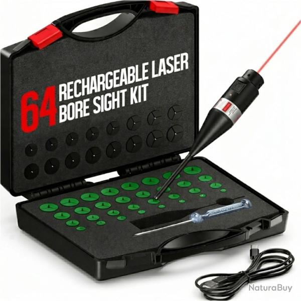 Collimateur de r�glage Rouge pour arme de poing USB en mallette calibre 0.17 jusqu'� calibre 12 GA