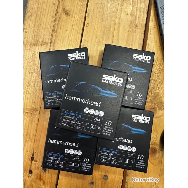 Lot 5 boites SAKO HAMLERHEAD 300wm 220gr
