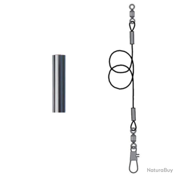 Sleeve Sunset Brass Tube St-S-6007 1,6mm BLACK - NICKEL Par 40