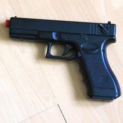 PISTOLET  AIRSOFT  ELECTRIQUE   CM.030  R&eacute;plique du GLOCK  18 C  (noir )