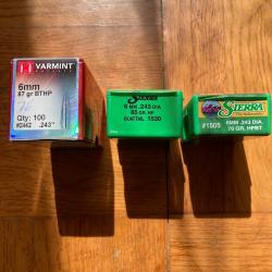 Lot 190 ogives 6mm / 243