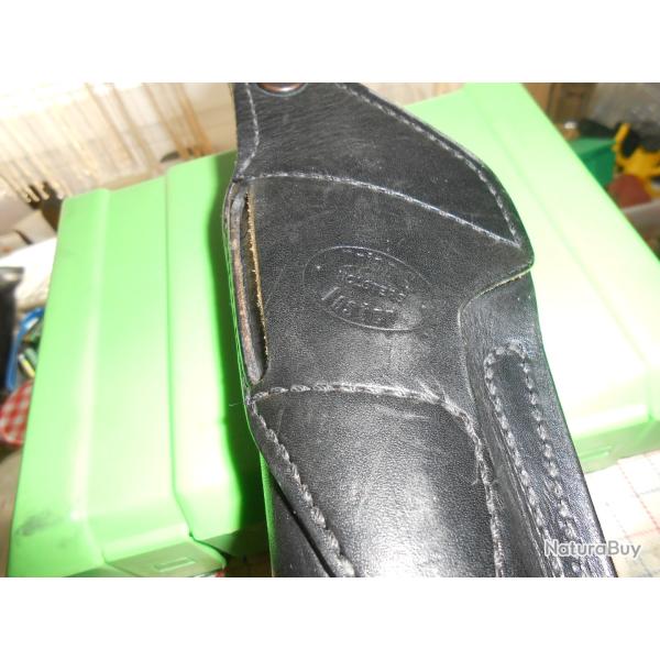 Holster cuir noir pour pistolet