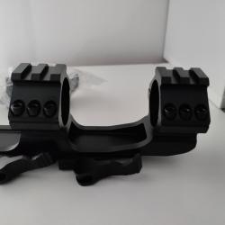 Monobloc d&eacute;port&eacute; avec attache rapide pour rail Picatinny et lunette avec tube de 25.4 et 30 mm