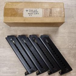 Lot de 4 Chargeurs pour pistolet HUSQVARNA M40 / LAHTI L35 - Cal. 9x19