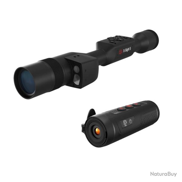 ATN X-Sight 5 5-25x LRF + Monoculaire thermique BlazeSeeker 207 Pack Vision Nocturne Haut de Gamme