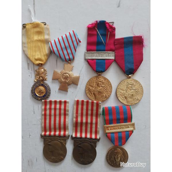 LOT DE 7 MEDAILLES MILITAIRES FRANCAISES