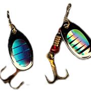 Lot De 10 Cuillères Tournantes Pour Pêche – Leurres Spinner En Acier, Taille 6,3 Cm, Couleur Or/Argent, Pour Brochet, Truite, Perche En Rivière Et Lac