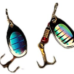 2 Cuillers tournantes pour truites, perches et autres carnassiers -3,50 gr. - CT-425