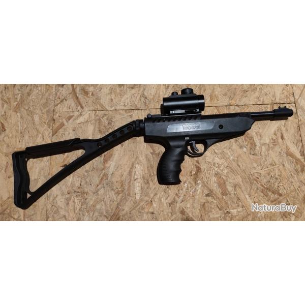 Pistolet air comprim� Swiss Arms avec crosse amovible et point rouge