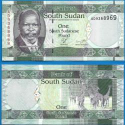 Soudan 1 Pound 2011 Billet Neuf Animal Girafe Sudan Pounds