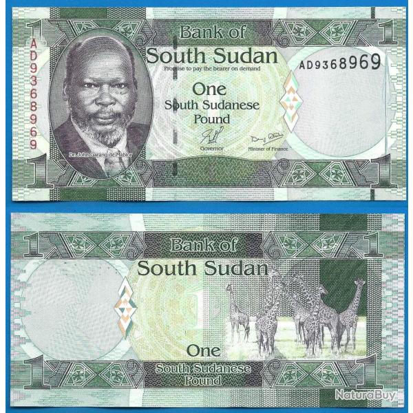 Soudan 1 Pound 2011 Billet Neuf Animal Girafe Sudan Pounds