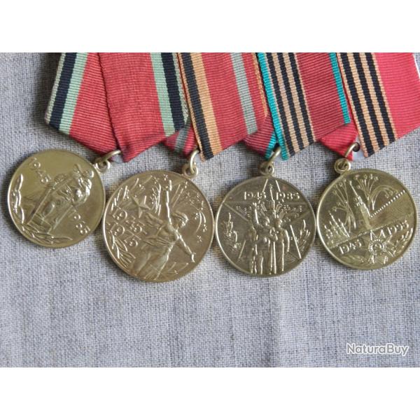 L'URSS. Lot m�daille 20+30+40+50 Victory