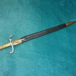Baionnette 1871 Badoise 114 em r&eacute;giment