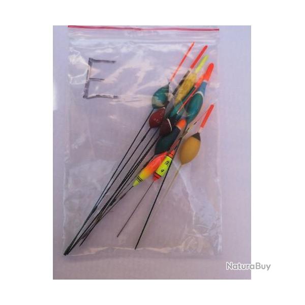 Flotteur Vintage - lot x 10 pcs de A � H Pack : E - 10 flotteurs multiples