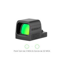 Olight Osight SE Point Vert - Optique ferm&eacute;e multi-r&eacute;ticules RMSc avec batterie lat&eacute;rale CR1620