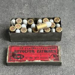 Boite de 25 cartouches .380 pour revolver Bull Dog - Pour collection